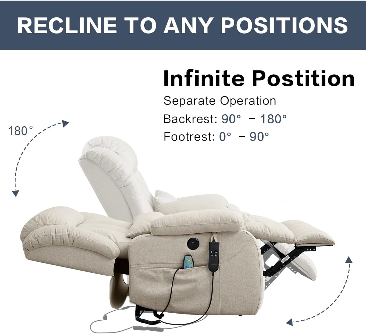 Infinite Position Dual Motor Power Lift Chair