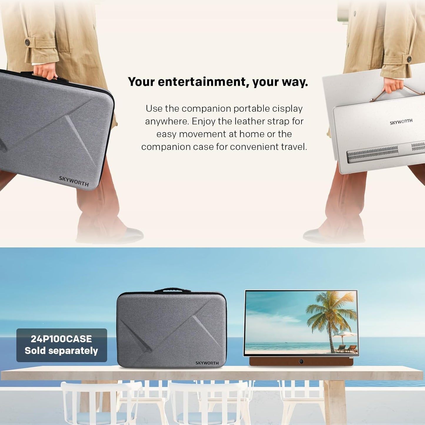 Skyworth 24-Inch Portable 1080P Smart TV