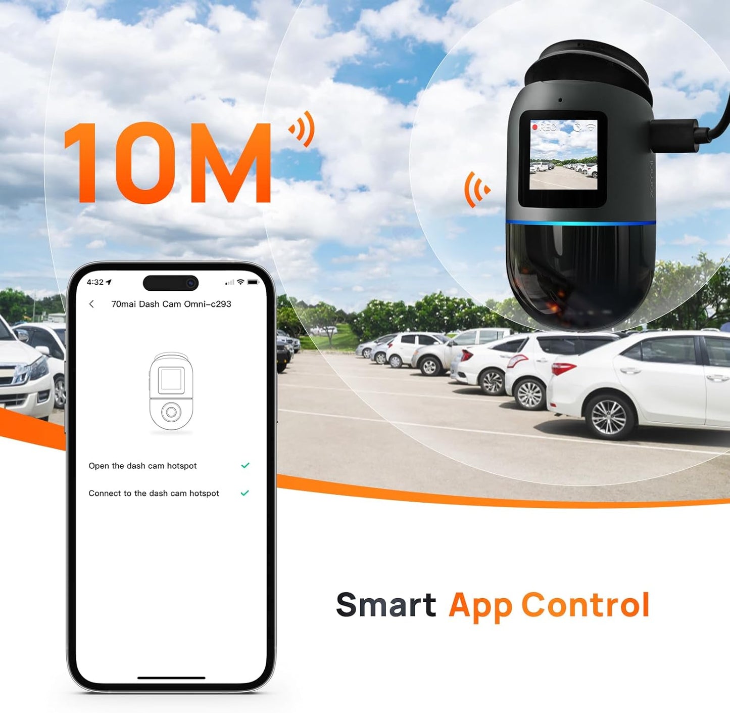 360° Rotating Dash Cam