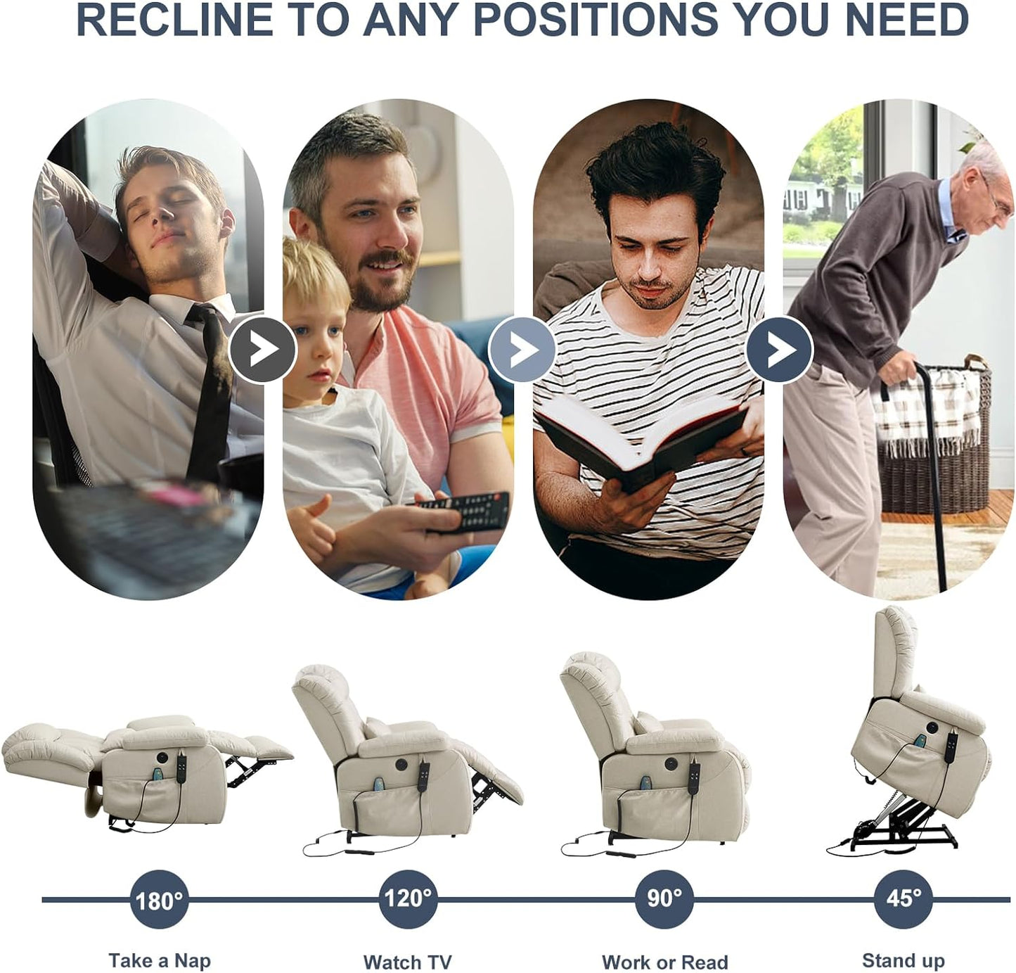 Infinite Position Dual Motor Power Lift Chair