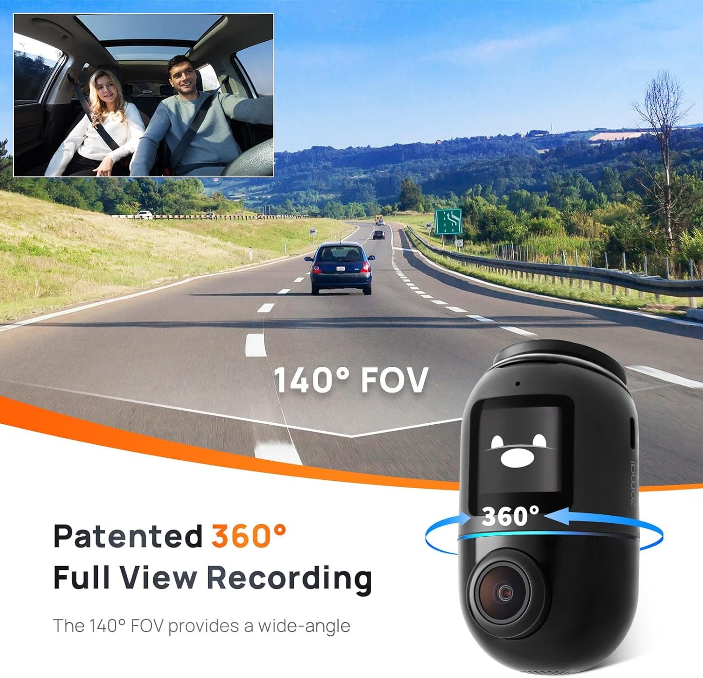 360° Rotating Dash Cam