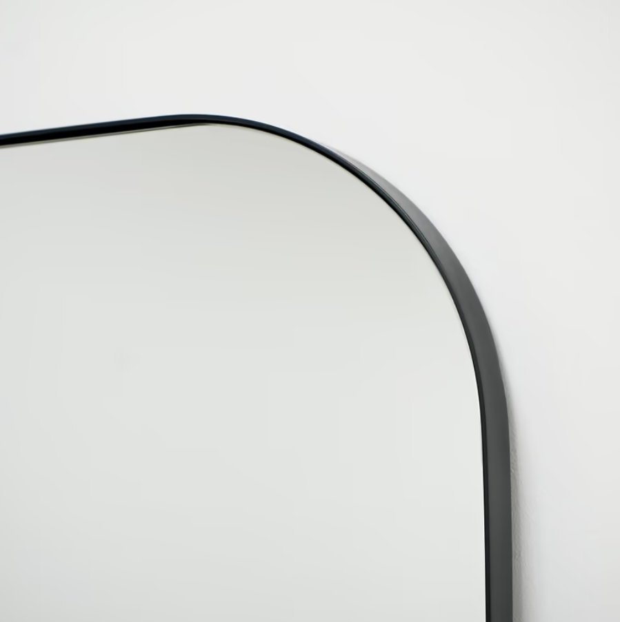 Theo Full Length Black Curved Metal Extra Large Mirror 200cm x 120cm