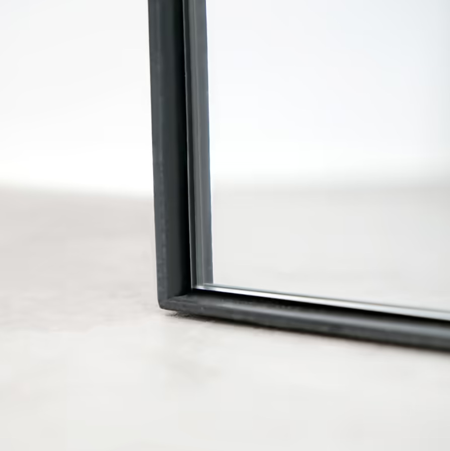 Theo Full Length Black Curved Metal Extra Large Mirror 200cm x 120cm
