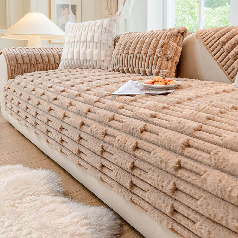 LuxePlush Non-Slip Sofa Cover
