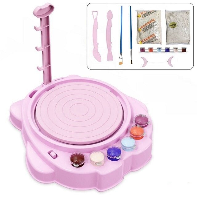 Kids Pottery Set - Painting Kit for Beginners with Modeling Clay, Sculpting Clay and Sculpting Tools