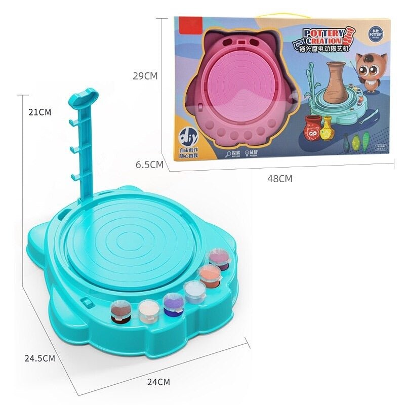 Kids Pottery Set - Painting Kit for Beginners with Modeling Clay, Sculpting Clay and Sculpting Tools