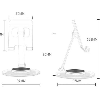 360° Phone Holder Stand - Metal Rotating Stand