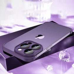Frameless Bumper with Glass Lens Protector - Shockproof Phone Cover On iPhone 11 and 14 Series