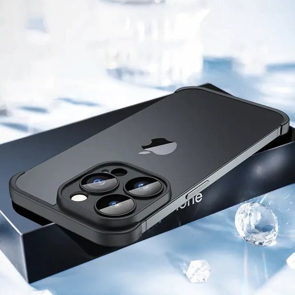 Frameless Bumper with Glass Lens Protector - Shockproof Phone Cover On iPhone 11 and 14 Series