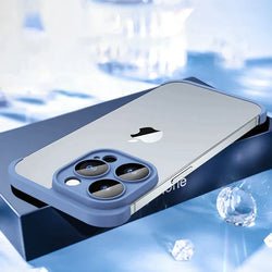 Frameless Bumper with Glass Lens Protector - Shockproof Phone Cover On iPhone 11 and 14 Series