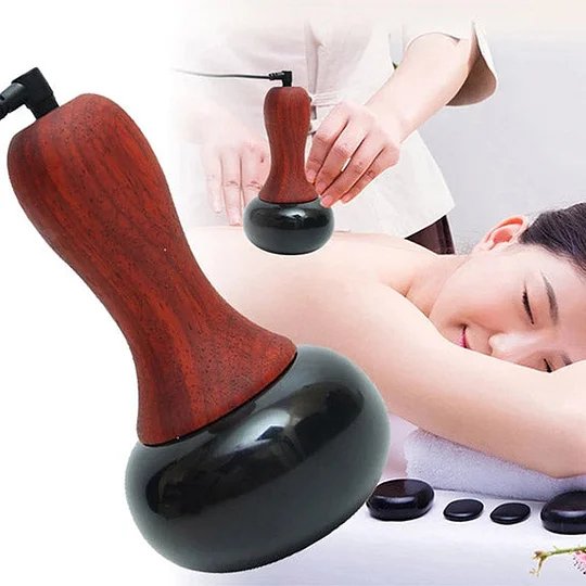Gua Sha Hot Stone Massager - Scraping Massager for Home SPA Relaxation Treatment Pain Relief