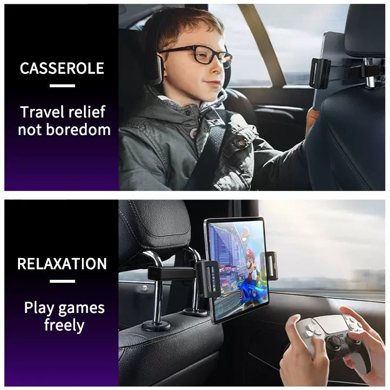 Telescopic Car Phone Holder - 4-12.9 inch Universal Phone Stand for iPhone iPad