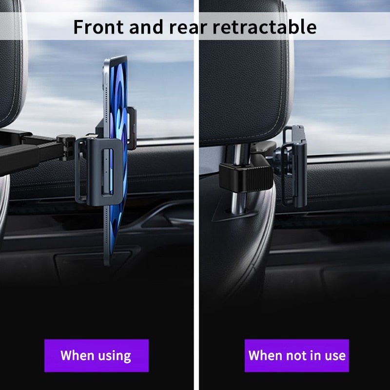 Telescopic Car Phone Holder - 4-12.9 inch Universal Phone Stand for iPhone iPad