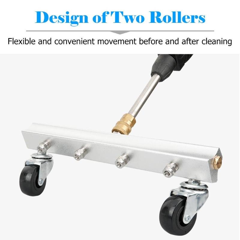 Undercarriage Pressure Washing Attachment - Under Car Washer with Swivel Wheels